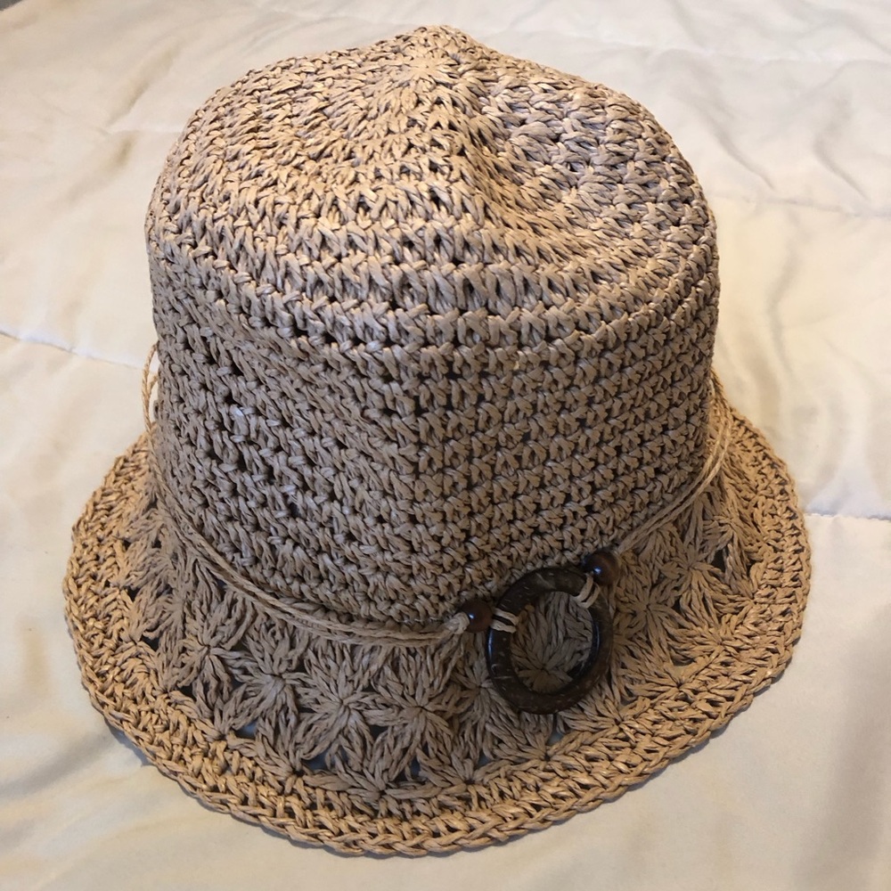 Stylish Tan Woven Paper Straw Hat